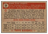 1952 Topps Baseball #059 Robin Roberts Phillies VG-EX Red 521276