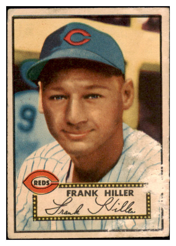 1952 Topps Baseball #156 Frank Hiller Reds Good Gray Back 521282
