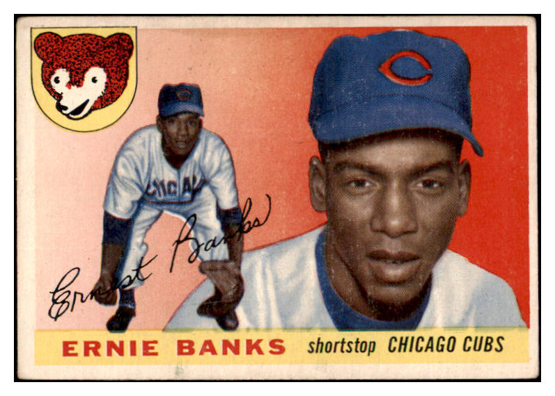 1955 Topps Baseball #028 Ernie Banks Cubs VG 521284