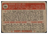 1952 Topps Baseball #246 George Kell Tigers Fair 521292