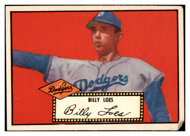 1952 Topps Baseball #020 Billy Loes Dodgers Good Black 521295