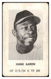 1970 Milton Bradley Hank Aaron Braves GD-VG 521310