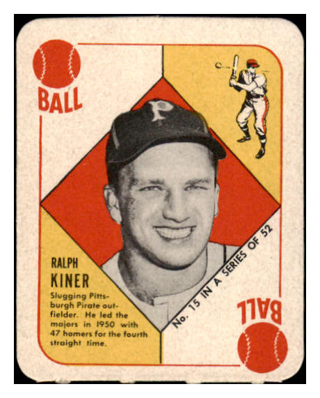 1951 Topps Red Backs #015 Ralph Kiner Pirates NR-MT 521313