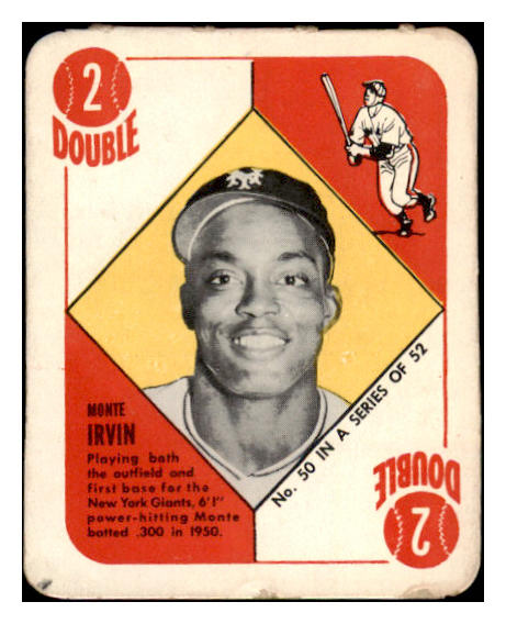 1951 Topps Red Backs #050 Monte Irvin Giants EX 521341