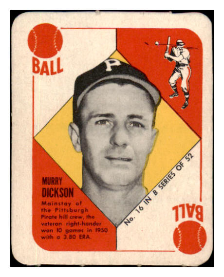 1951 Topps Blue Backs #016 Murry Dickson Pirates NR-MT 521371