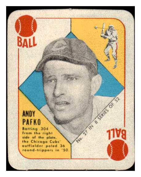 1951 Topps Blue Backs #027 Andy Pafko Cubs EX-MT 521380