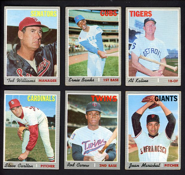 1970 Topps Set Lot 6 Stars GD-VG Banks Kaline Williams 521396