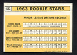 1963 Topps Baseball #553 Willie Stargell Pirates EX+ 521404