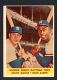 1958 Topps Baseball #418 Mickey Mantle Hank Aaron VG-EX 521405