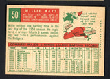 1959 Topps Baseball #050 Willie Mays Giants EX-MT 521406