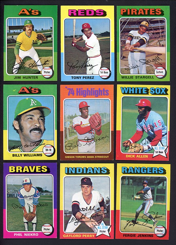 1975 Topps Set Lot 593 Diff VG-EX/EX Stargell Perez Jenkins 521423