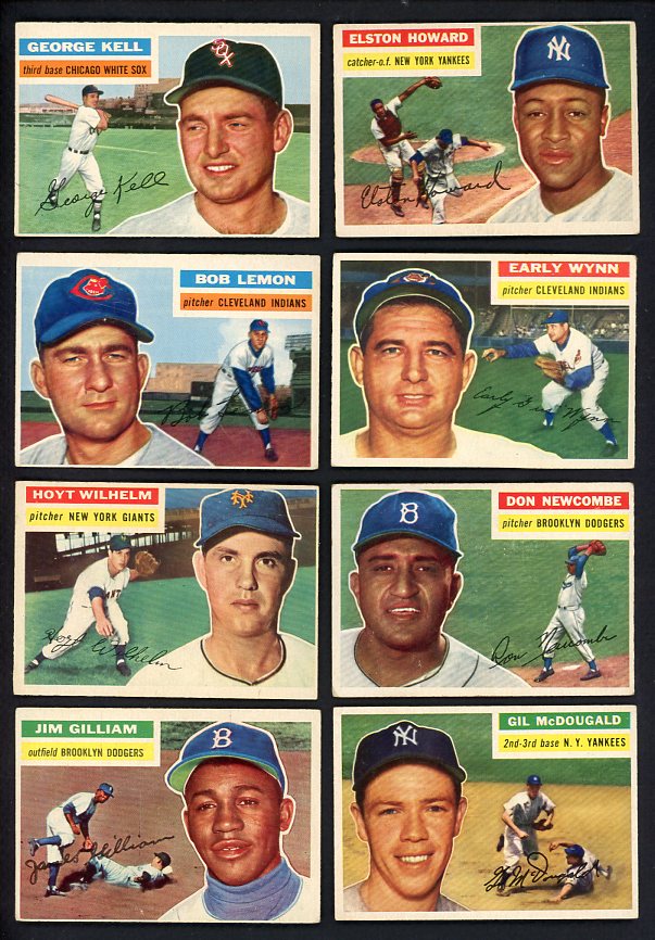 1956 Topps Set Lot 166 Diff (#181-340) VG-EX Wilhelm Lemon 521424