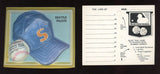 1969 Fleer Cap Plaques Seattle Pilots w/Line Up Card 521430