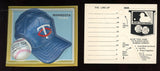 1969 Fleer Cap Plaques Minnesota Twins w/Line Up Card 521434