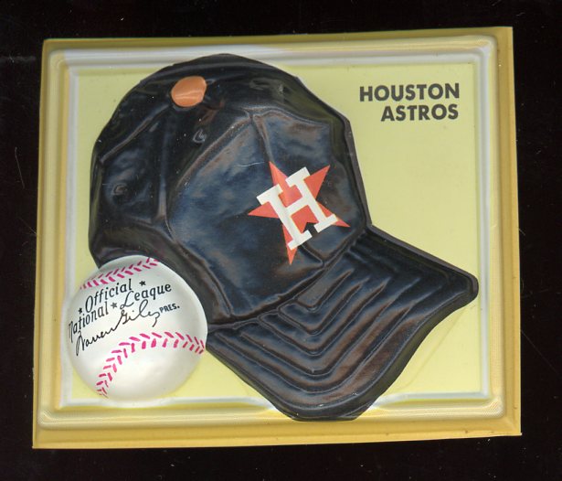 1969 Fleer Cap Plaques Houston Astros No Line Up Card 521440