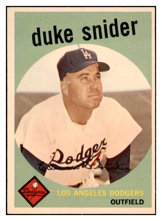 1959 Topps Baseball #020 Duke Snider Dodgers NR-MT 521445