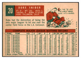 1959 Topps Baseball #020 Duke Snider Dodgers NR-MT 521445