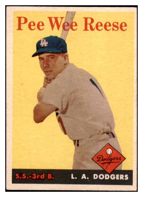 1958 Topps Baseball #375 Pee Wee Reese Dodgers NR-MT 521446