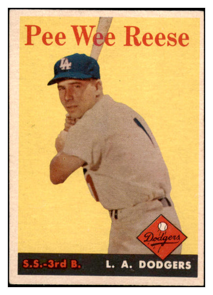 1958 Topps Baseball #375 Pee Wee Reese Dodgers NR-MT 521446