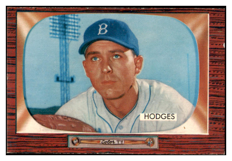 1955 Bowman Baseball #158 Gil Hodges Dodgers EX-MT 521467