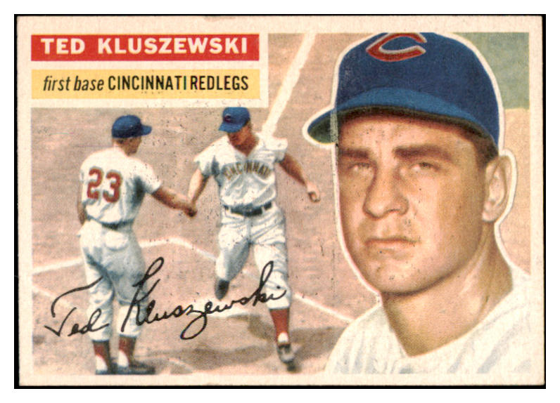 1956 Topps Baseball #025 Ted Kluszewski Reds EX+/EX-MT White 521478