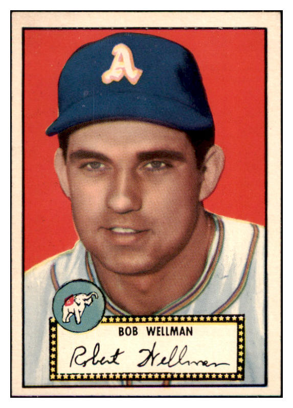 1952 Topps Baseball #041 Bob Wellman A's NR-MT Black 521485