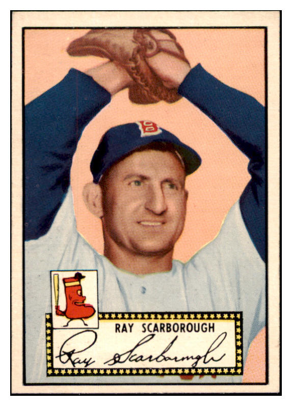 1952 Topps Baseball #043 Ray Scarborough Red Sox NR-MT Black 521486