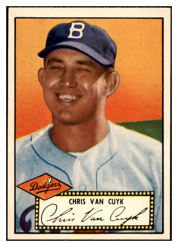 1952 Topps Baseball #053 Chris Van Cuyk Dodgers NR-MT Black 521488