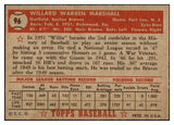 1952 Topps Baseball #096 Willard Marshall Braves NR-MT 521496