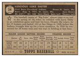 1952 Topps Baseball #024 Luke Easter Indians EX-MT Black 521501