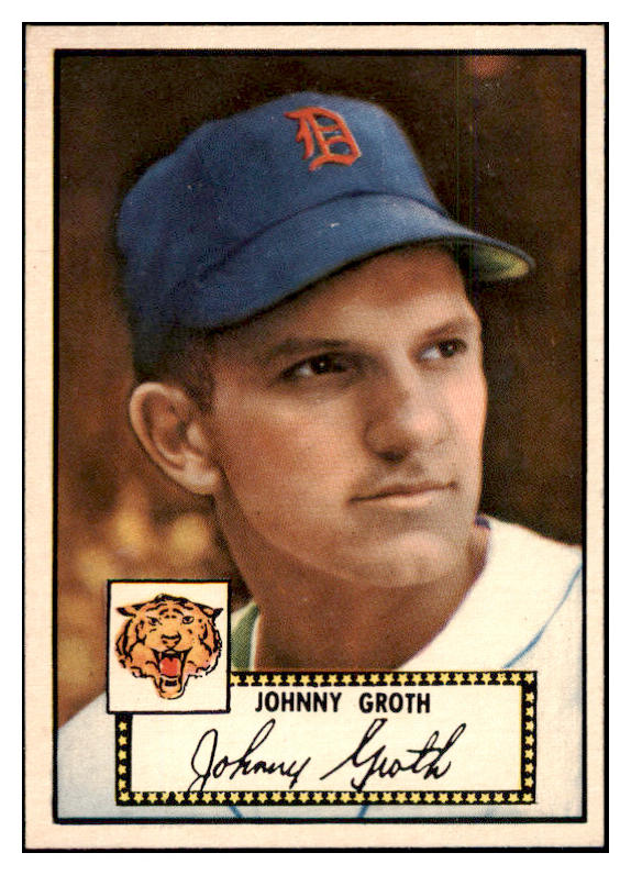 1952 Topps Baseball #025 Johnny Groth Tigers EX-MT Black 521502