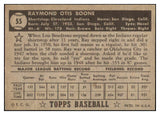 1952 Topps Baseball #055 Ray Boone Indians EX Black 521517