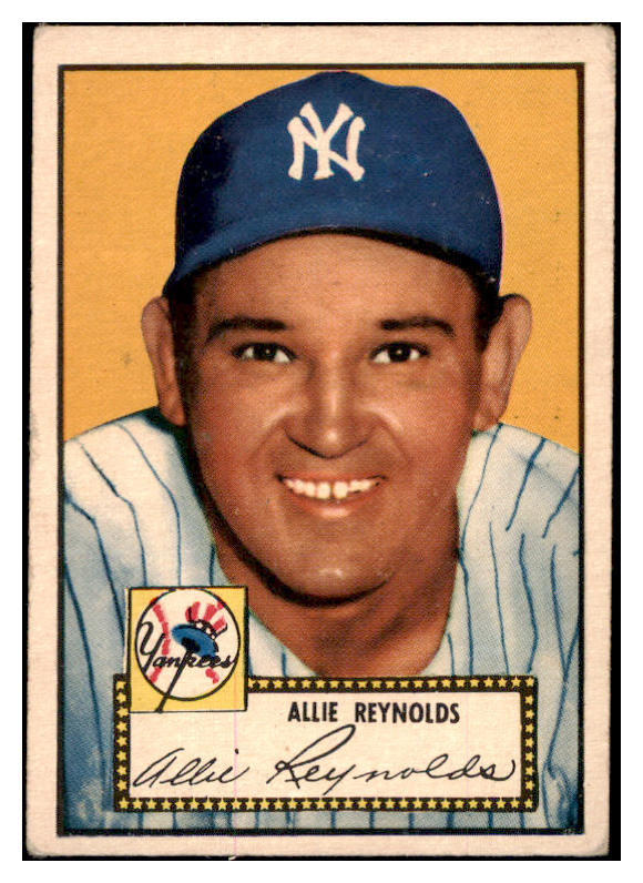 1952 Topps Baseball #067 Allie Reynolds Yankees VG-EX Red 521521