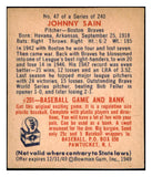 1949 Bowman Baseball #047 Johnny Sain Braves EX-MT 521535