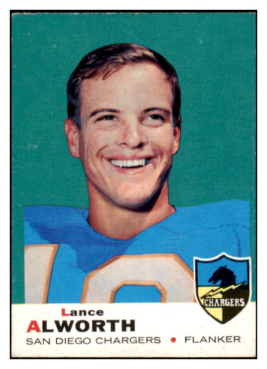 1969 Topps Football #069 Lance Alworth Chargers EX-MT 521549