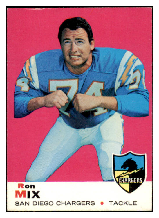 1969 Topps Football #099 Ron Mix Chargers EX 521551