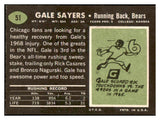 1969 Topps Football #051 Gale Sayers Bears EX 521552