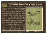 1969 Topps Football #232 George Blanda Raiders NR-MT 521554