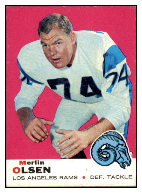 1969 Topps Football #034 Merlin Olsen Rams NR-MT 521556