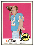 1969 Topps Football #161 Bob Griese Dolphins NR-MT 521557