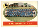 1958 Topps Football #110 Baltimore Colts Team EX 521564