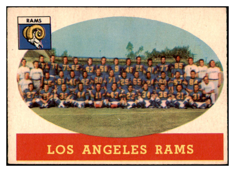 1958 Topps Football #085 Los Angeles Rams Team EX 521565