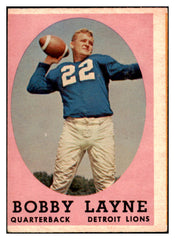 1958 Topps Football #002 Bobby Layne Lions GD-VG 521566