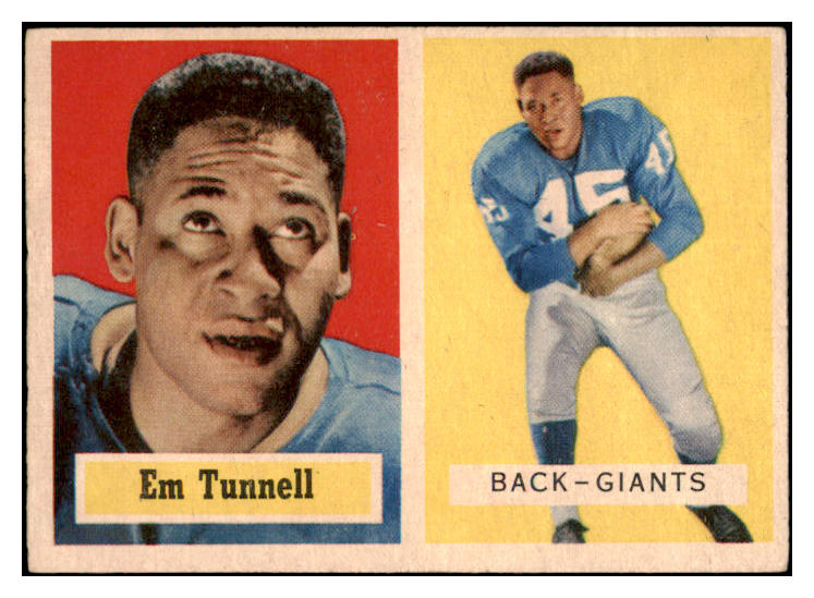 1957 Topps Football #035 Emlen Tunnell Giants VG-EX 521568