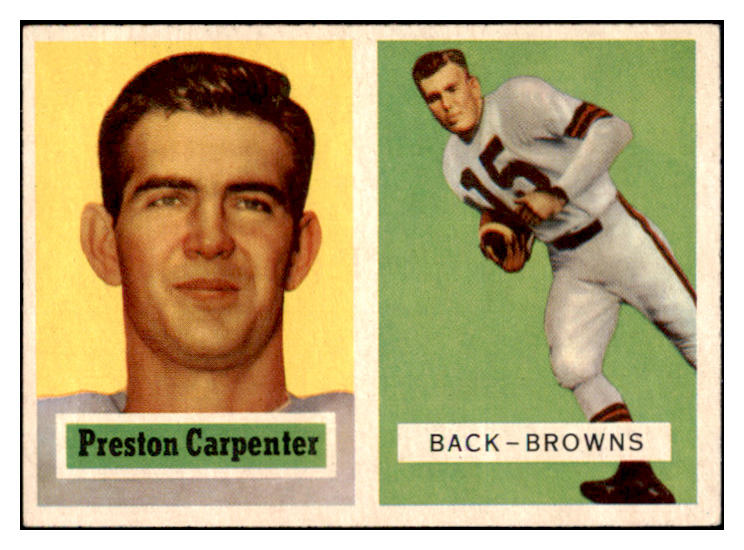 1957 Topps Football #093 Preston Carpenter Browns EX 521573