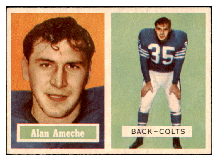 1957 Topps Football #053 Alan Ameche Colts EX 521575