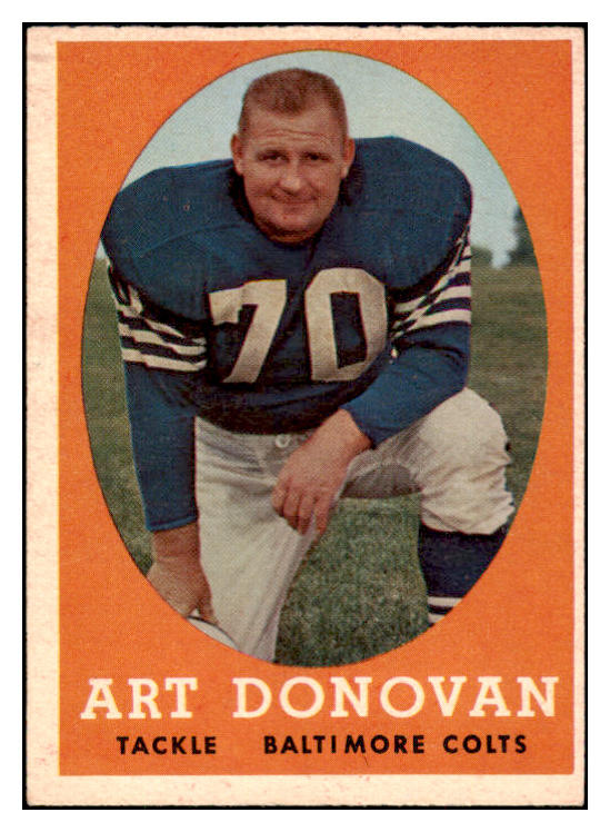 1958 Topps Football #106 Art Donovan Colts EX 521581