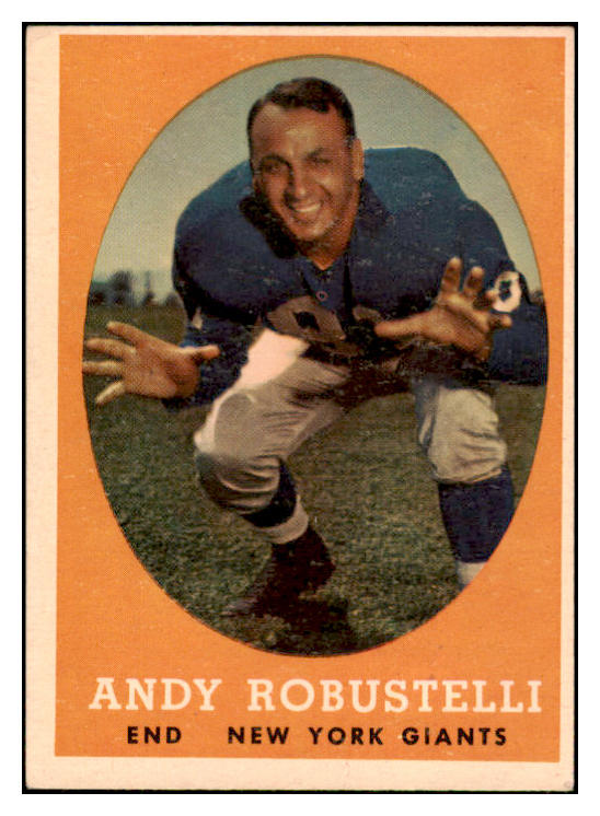 1958 Topps Football #015 Andy Robustelli Giants EX 521584