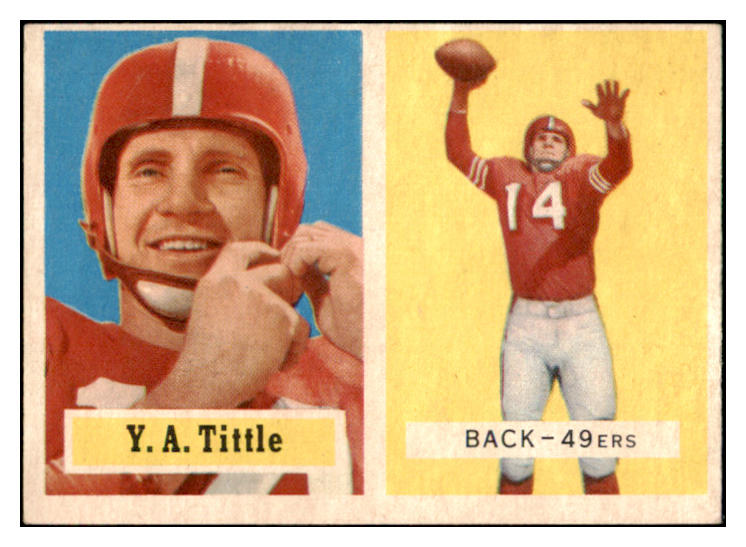 1957 Topps Football #030 Y.A. Tittle 49ers EX 521588