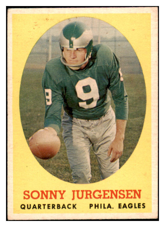 1958 Topps Football #090 Sonny Jurgensen Eagles EX 521589